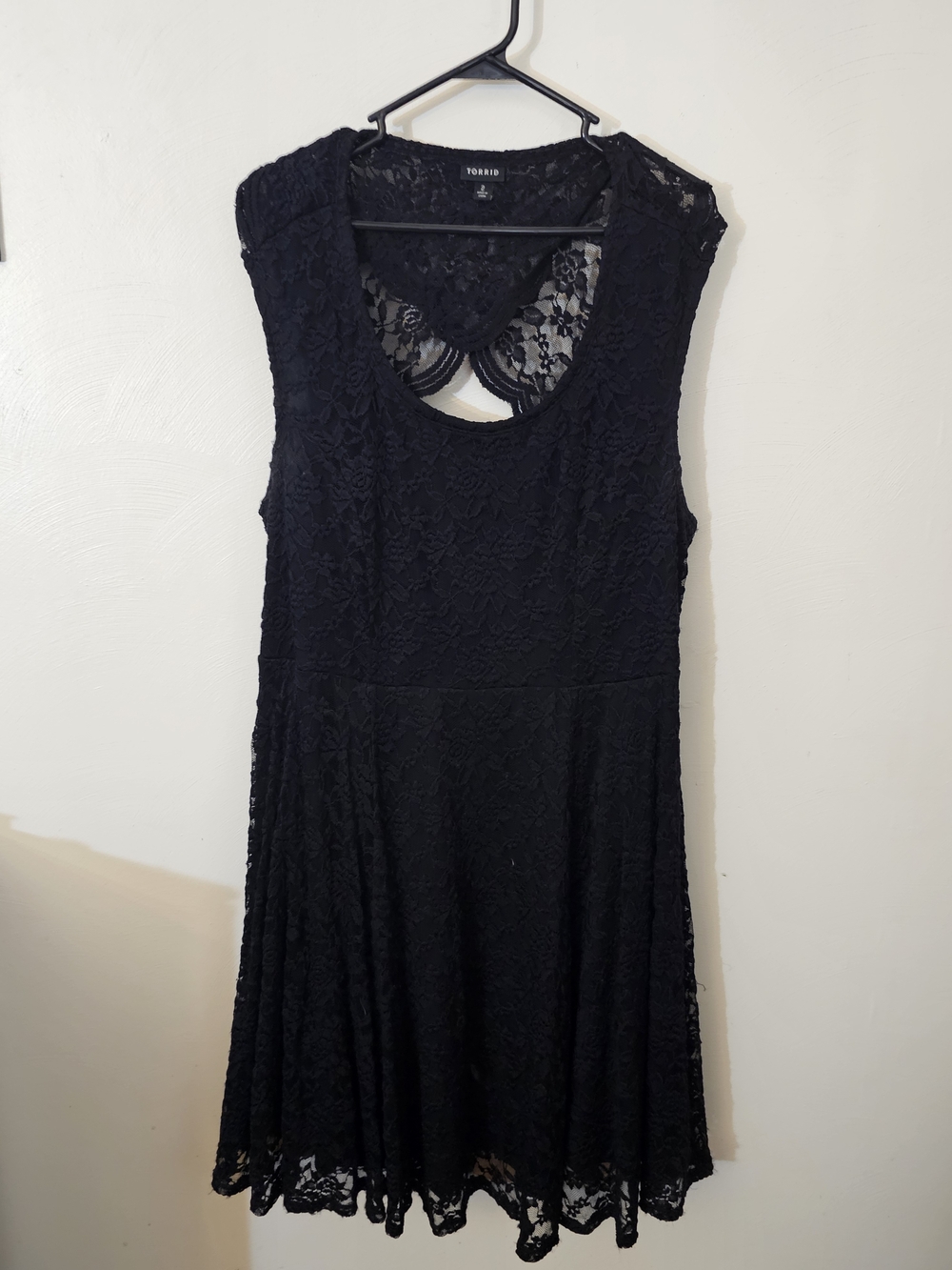 torrid Black Lace Scoop Neck Skater Dress